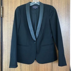 Madewell Buckley Tailors Leather Trim Blazer